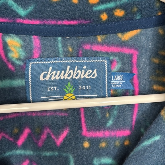 Chubbies Chilly Vibes Pullover Size L Men’s Casual Jacket Colorful Preppy - Picture 3 of 6